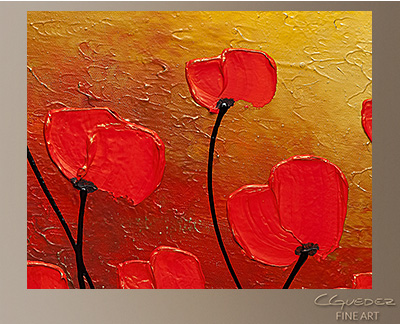 Autumn Sunrise Modern Abstract Art Painting -Wall Art Close Up