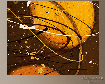 Centrifugal Forces Modern Abstract Art Painting -Wall Art Close Up