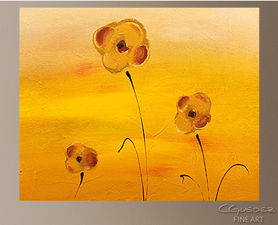 Flower Family Modern Abstract Art Painting -Wall Art Close Up