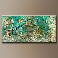 Textured Modern Abstract Art Painting - Free Up Urself - Canvas Painting