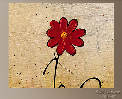 Jardin de Flores Modern Abstract Art Painting -Wall Art Close Up