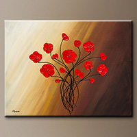 Floral Abstract Painting - Life is Grand - Modern Art