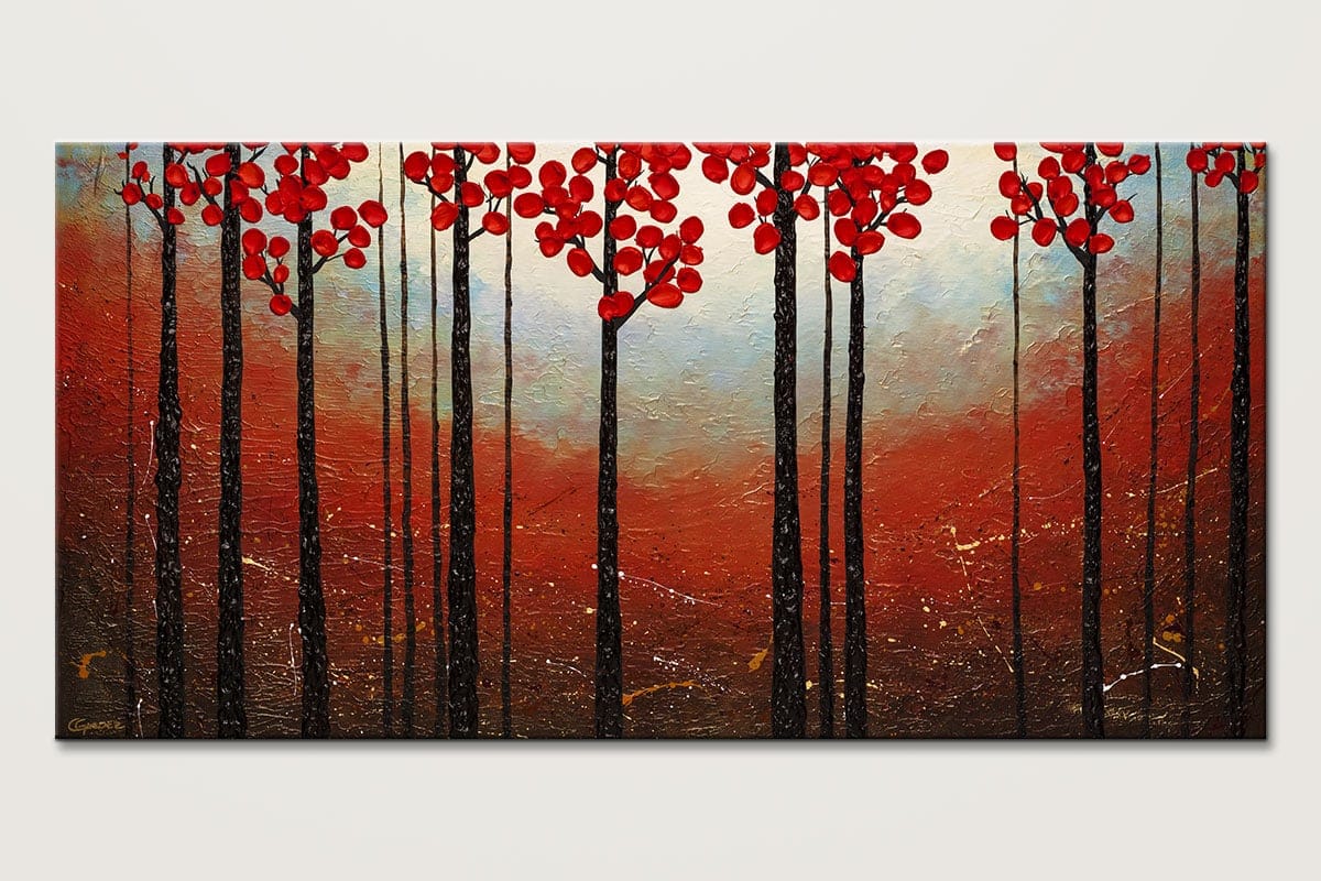 Red Blossom-Foto da Pintura de Arte Abstrata