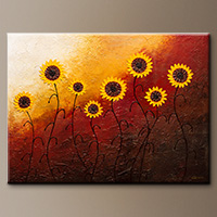 Abstract Wall Art Painting - Sunflower Garden - Art Gallery