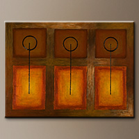 Tres Llaves-Symbols Art Gallery-Abstract Art Paintings Image - Art Canvas