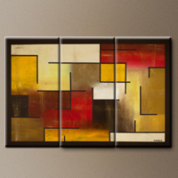 Geometric Canvas Art Painting - Who Figures - Art Gallery