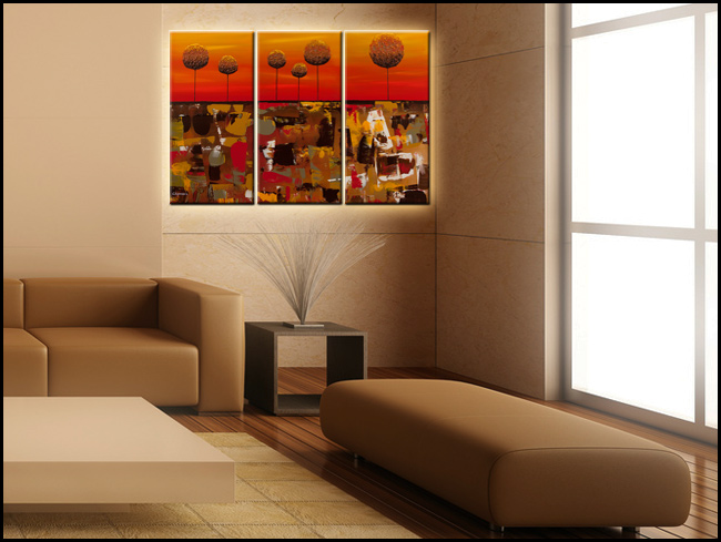 Sunset City-Modern Contemporary Abstract Art Painting Image