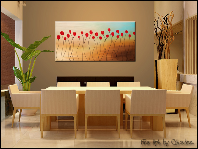 Morning Shimmers-Modern Contemporary Abstract Art Painting Image