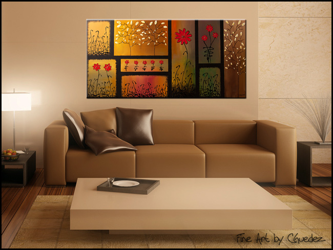 Joyful Garden-Modern Contemporary Abstract Art Painting Image