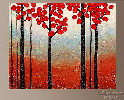Red Blossom-Paintings for Sale Wall Art|Modern Original Canvas Art ...
