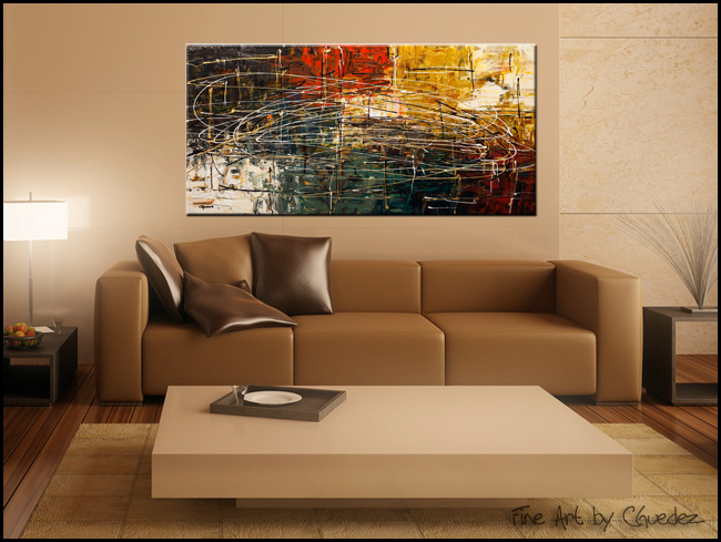 Contemporary Abstract Art Painting - Along The Way - Modern Abstract ...